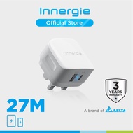 Innergie 27M USB-C Wall Charger 27W Dual-Port with USB-C Speed Charger UK-Pin
