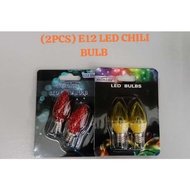 (2PCS/CARD) E12 LED CHILI BULB RED/ YELLOW