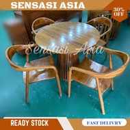 Meja Makan kayu Jati 4 Kerusi /Meja Makan Kayu Jati solid wood Dining Table/