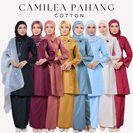 BAJU KURUNG PAHANG CAMILEA BERPESAK SOFT COTTON PLAIN BY MATCHING HQ