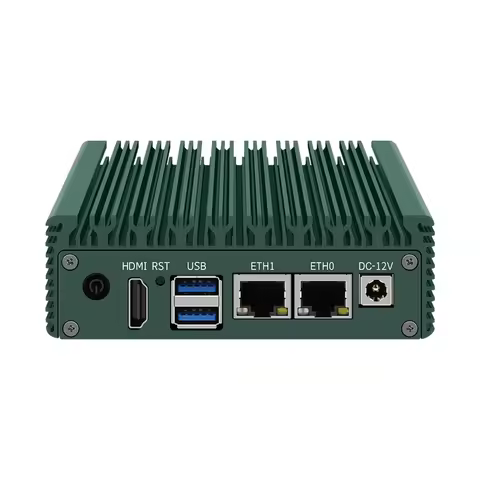 Small Portable Fanless Industrial Mini PC Inte l Celeron J4125 N4000 2xI226V Nics 4K Dual Lan Mini C