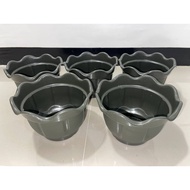 5 pieces big wavey pots for plants 11x7" / paso / plant pot / garden pot / 5pcs indoor & outdoor pot