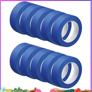 10 Rolls Blue Painters Tape Wall Safe Paint Tape 1.2 Inch X 55 Yards for Wall Painting Decoration Su