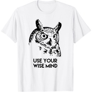 Men's cotton T-shirt Use Your Wise Mind Shirt Owl Lover Therapy DBT Wisdom T-Shirt Fast Shipping Str