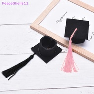 PeaceShells 1Pc Graduation Hat Mini Doctoral Cap Cake Decor Dollhouse Mini Cap Doctoral Cap SG