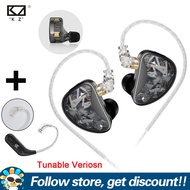 KZ AS24 Metal Wired Headphones Add KZ AZ09 HD Module C Pin Bluetooth 5.4 Dual Channel Monitor Cable 
