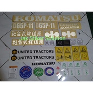 Dozer Stickers Komatsu D65P-11 Heavy Equipment Stickers