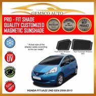 Honda Fit/Jazz 2nd Gen GE6 2008 - 2013 ( 4 / 5 pcs) Car Magnetic Sunshade / Rear Windscreen Sunshade / Boot Tray