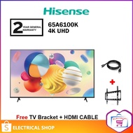 Hisense 65" 4K 65A6100K UHD A6100K Series Replace 65A6100H Television (Free TV Bracket AND HDMI cabl