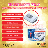 Andon KD-558BR Automatic Upper Arm Blood Pressure Monitor | Digital BP Machine | Blood Pressure Chec