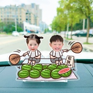 Couple Shaking Head Ornaments Customized New Style Double Shaking Music Car Solar Energy Automatic S