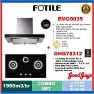 Fotile Chimney Hood EMG9035 + Fotile GHG78312 Built-in Gas Hob