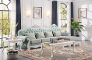 【大熊傢俱】A21B玫瑰系列四人座  歐式 皮沙發 布沙發 休閒沙發 多件沙發組 絨布沙發歐式沙發 美式皮沙發