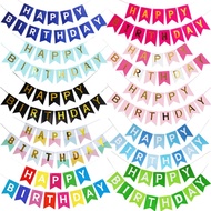 Happy Birthday Flag For Decoration Banner Letter Happy Birthday Decoration