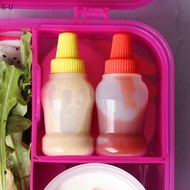 [S·U] 4 Mini Seasoning Sauce Bottles for Bento Lunch Box, 2 Tomato Ketchup Bottles PH
