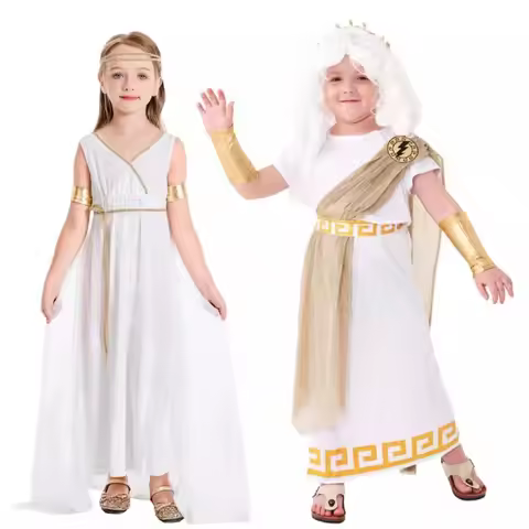 2026 New Arrival Greek God Halloween Carnival Fancy Dress Up Roman Toga Outfit Cosplay Zeus Purim Co