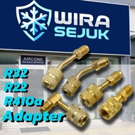 [WIRA SEJUK] Adapter Gas Aircond Injap Pengawal Gas Aircond R410a R32 R22 Safety Charging Valve Bras
