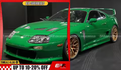 Track-Ready GT500 Type Hood for Supra MK4 JZA80 - Precision-Cut Body Panel