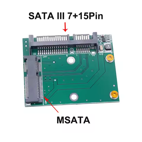 mSATA SSD To SATA 3 Adapter Card 2.5 Inch Interface 5cm MINI PCIE SSD To SATA III PC Computer Adapte