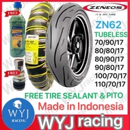 ZENEOS ZN62 MOTORCYCLE TIRE GULONG TUBELESS 70/90/17 to 110/70/17 By17