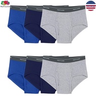 Fruit of the Loom® Big Mens Tag Free Cotton Briefs กางเกงในผู้ชาย ไซส์ใหญ่ ชายร่างใหญ่  ผ้าฝ้าย ทรงบ