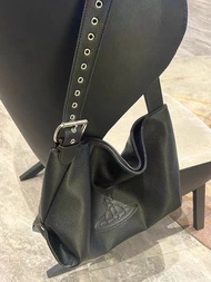 【HHH】 Large Capacity Of The Queen Mother Of The West Soft Leather Tote Women 2025 New Black High Sen