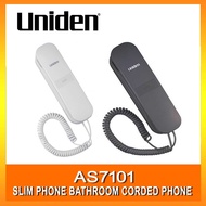 UNIDEN AS7101 Slim Phone  Bathroom Phone  Corded Phone  (Black & White)