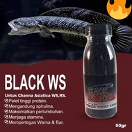 Pelet black ws pro ikan chana asiatica / pelet chana asiatica / pakan ikan chana / chana / pelet ika