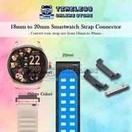 Smartwatch Strap Converter 18mm to 20mm (1 pair), Smartwatch Size Changing Kit, Strap Connector, Lin