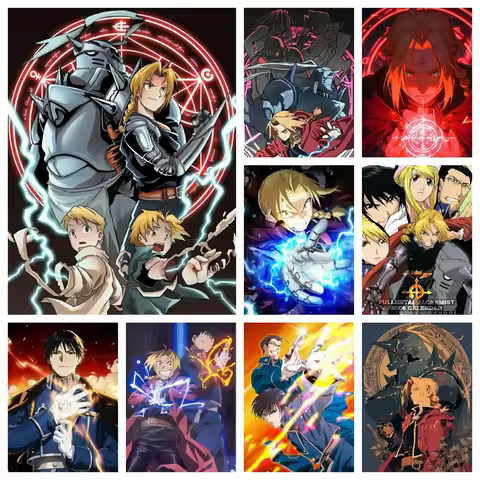 Fullmetal Alchemist Janpan Anime Diamond Painting Kit 5D DIY Diamond Embroidery Cross Stitch Handmad
