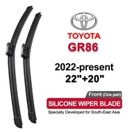 silicone car wiper for Toyota GR86 2022-present 2021 2020 2019 2018 banana type front Windshield Wip