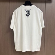 Trong Kho Yohji Yamamoto Mùa hè ngắn tay lỏng lẻo giải trí Tide thương hiệu Yamamoto in yaoshi rắn m