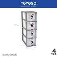 Toyogo 302-4 Plastic CD Drawer (4 Tier)