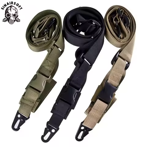 SINAIRSOFT Tactical Gun Sling 3 Point Bungee Airsoft Rifle Strapping Belt Shooting Hunting Accessori