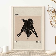 Real is Rear Canvas Print Poster Vintage Greyhound Art Prints Couple Gift Boho Style Decoration Canvas Painting Home Decor