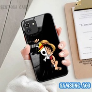 Softcase Glass Kaca SAMSUNG A03 - Casing hp SAMSUNG A03 [ S53 ].