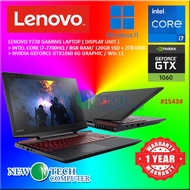 #1543 DISPLAY UNIT LENOVO Y720 GAMING LAPTOP I7-7700HQ 8GB 128SSD 2TB HDD NVIDIA GTX1060 6G GTX 1060