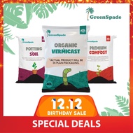 [12.12 Buy More, Save More] Green Spade - Organic Vermicast 40L + Soil 40L + Compost 40L