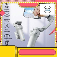 EVERTIME M01 3 Axis Phone Gimbal Stabilizer With Fill Light AI Tracking Anti-shake Handheld Gimbal f