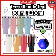 New Arrival TYESO Tumbler Handle Tepi Design Letak Nama Custom Name 900ML/1200ML Thermos Flask Water Bottle Botol Air