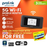 Prolink 5G Pocket WiFi Router/MiFi | Wi-Fi 6 AX1800 | Portable Modem, Easy Carry,  Support All Simca
