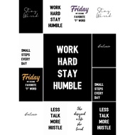 Work Hard Stay Humble Canvas Print  Inspirational Text Art Poster for Home  Office Wall Decor Interior Design Collection