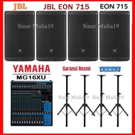 Paket Soundsystem JBL EON715 Mixer YAMAHA MG16XU Original