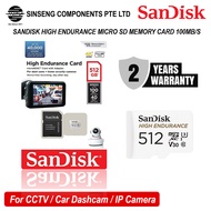 512GB SanDisk with Adapter Suitable for Dashcam | KIOXIA 512GB 4K High Endurance Micro SD card | CCT