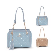 B.S. D.S Iceberg Kangaroo-Miss Brown-Sweet Gold Chain Dual-Use Tote Bag-Total Two Colors [9088]