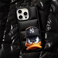 NY duck down jacket phone cases for iphone 16 15 Pro Max 14 Pro Max 14 plus 13 Pro Max i13 13pro 11 