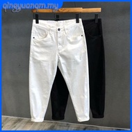 Seluar Jeans Lelaki White Jeans Men Straight Cut Jeans Slim Fit Black Jeans Men S Elasticity Casual 