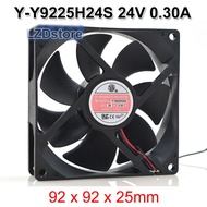 1pc Y-Y9225H24S JL9225H24S DC Fan 24V 0.30A DC24V 0.3A 9.2CM 9225 Cooling Fan 92*92*25mm