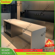 โต๊ะรับประทานอาหาร Flush Island แบบบูรณาการในครัวเรือนกระดานชนวนห้องครัวอพาร์ทเมนต์ขนาดเล็กสไตล์อิตา