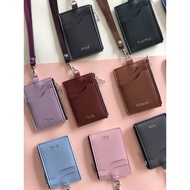 ID CARD WALLET - PU LEATHER FREE NAME CUSTOMIZATION ID CARD WALLET Landyard